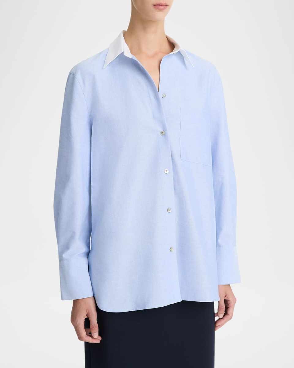 Classic Oxford Shirt with Contrast Collar